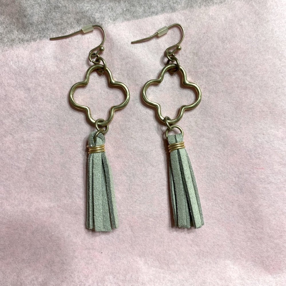 Gray Drop Earrings